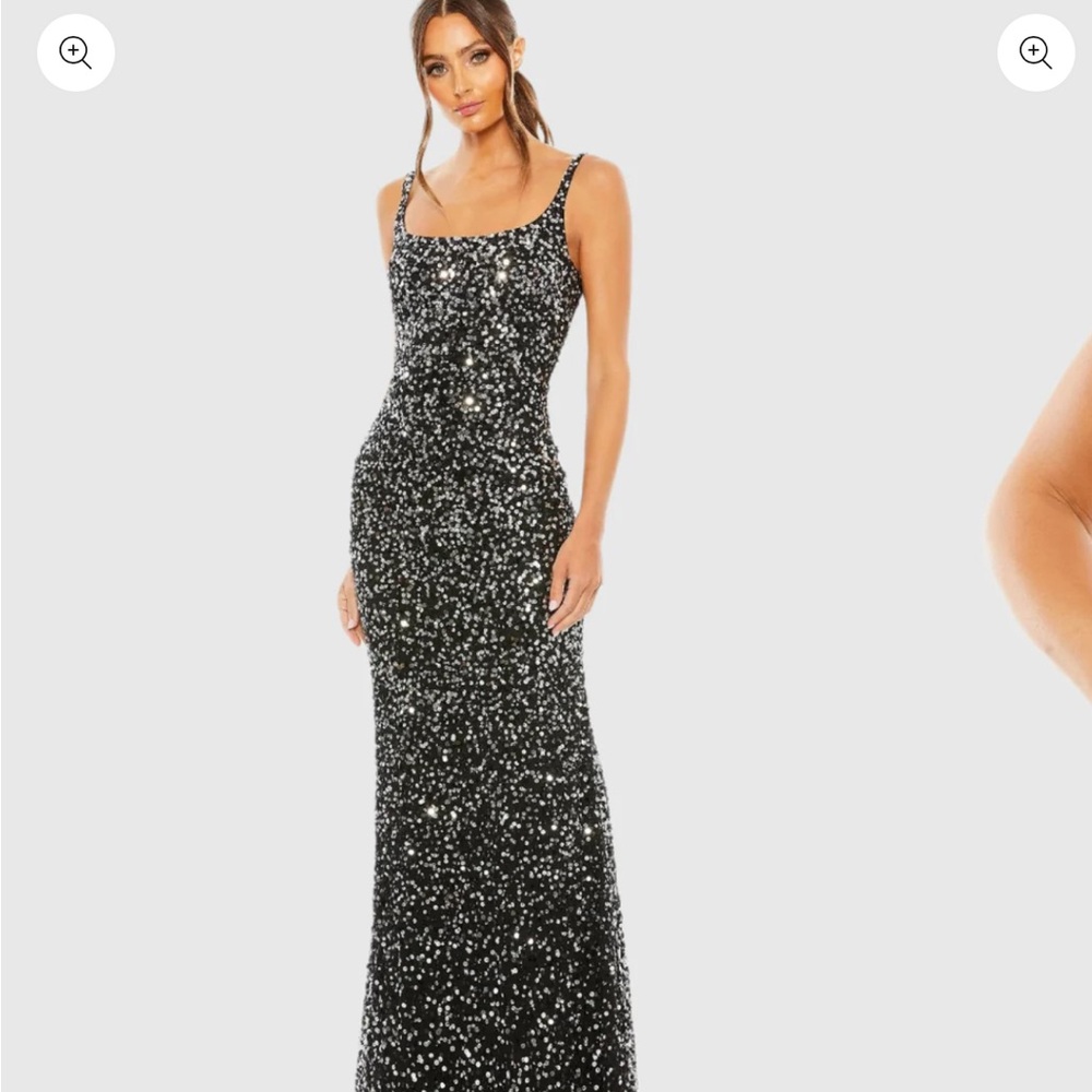 Mac Duggal Black Sequin Gown